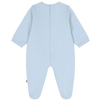 Baby Boys Blue Logo Babygrow