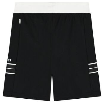 Boys Black Logo Shorts