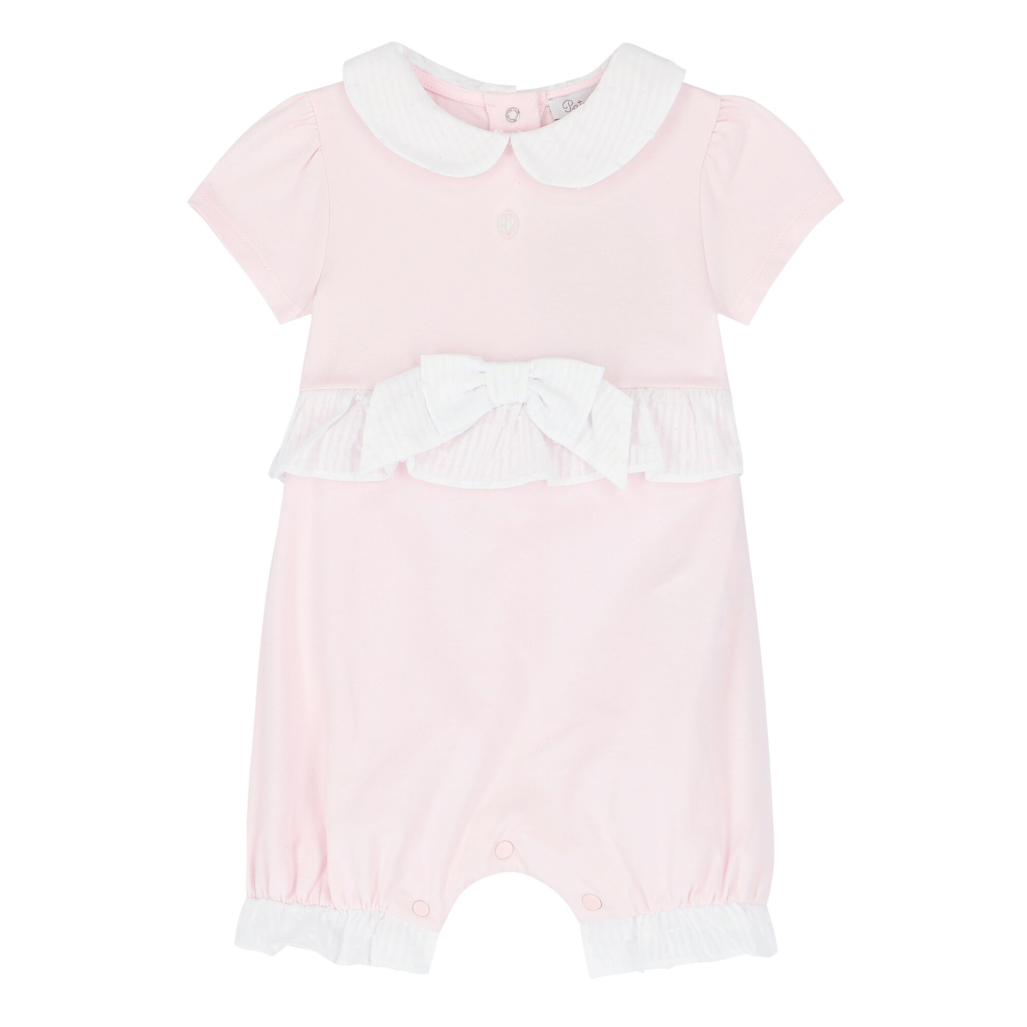 Patachou Baby Girls Pink White Romper Junior Couture UK