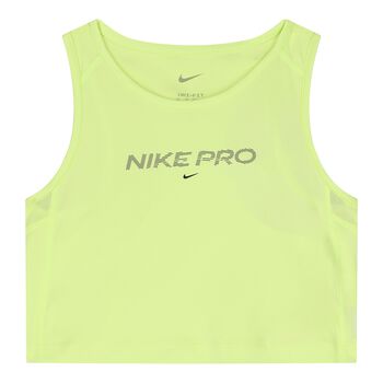 Girls Green Nike Pro Sleeveless Top