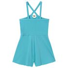 Girls Blue Criss Cross Strap Playsuit, 1, hi-res