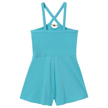 Girls Blue Criss Cross Strap Playsuit
