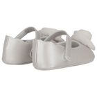 Baby Girls Silver Flower Pre Walker Shoes, 2, hi-res