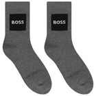 Boys Grey, White & Beige Logo Socks ( 3-Pack ) , 1, hi-res