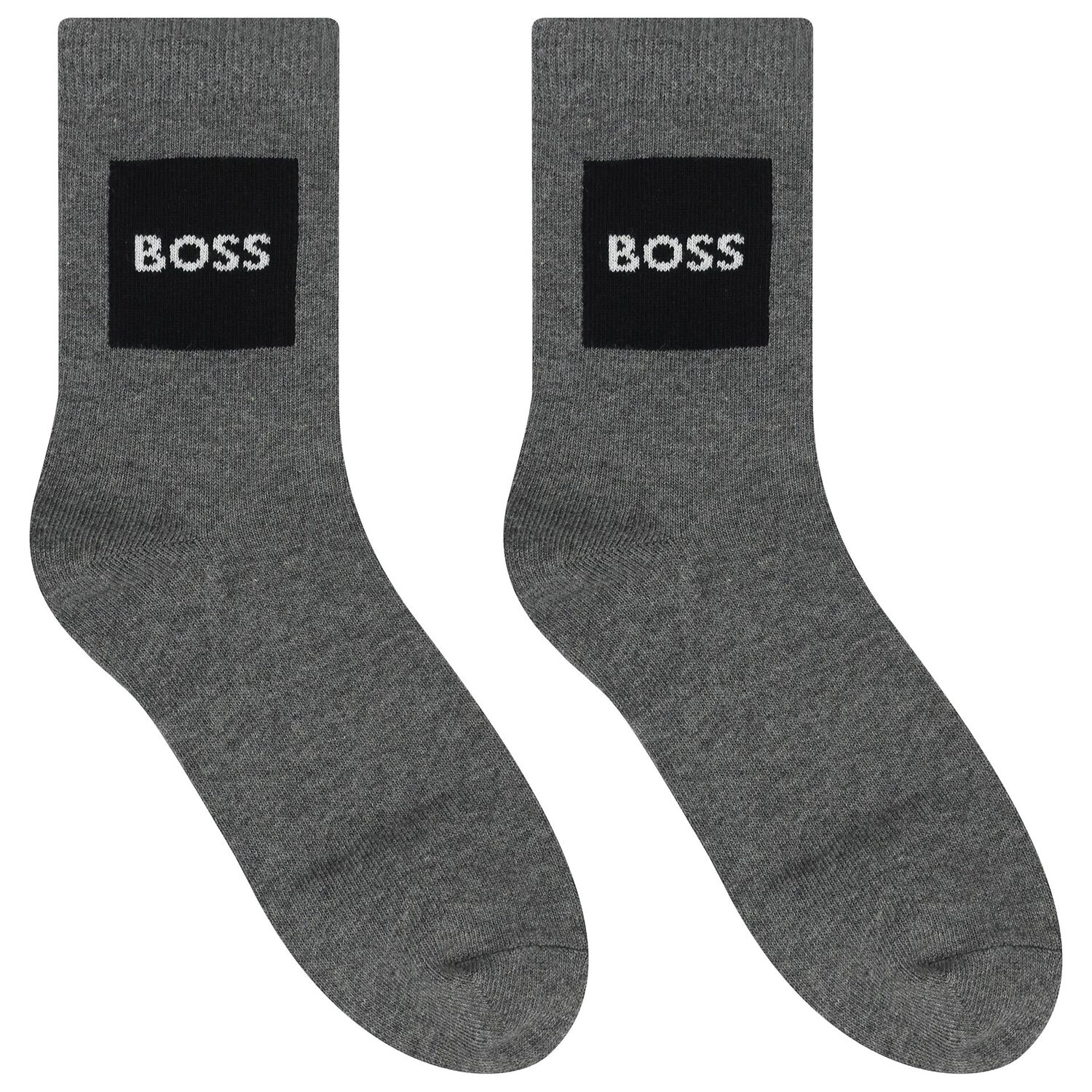 Boys Grey, White & Beige Logo Socks ( 3-Pack ) , 1, hi-res