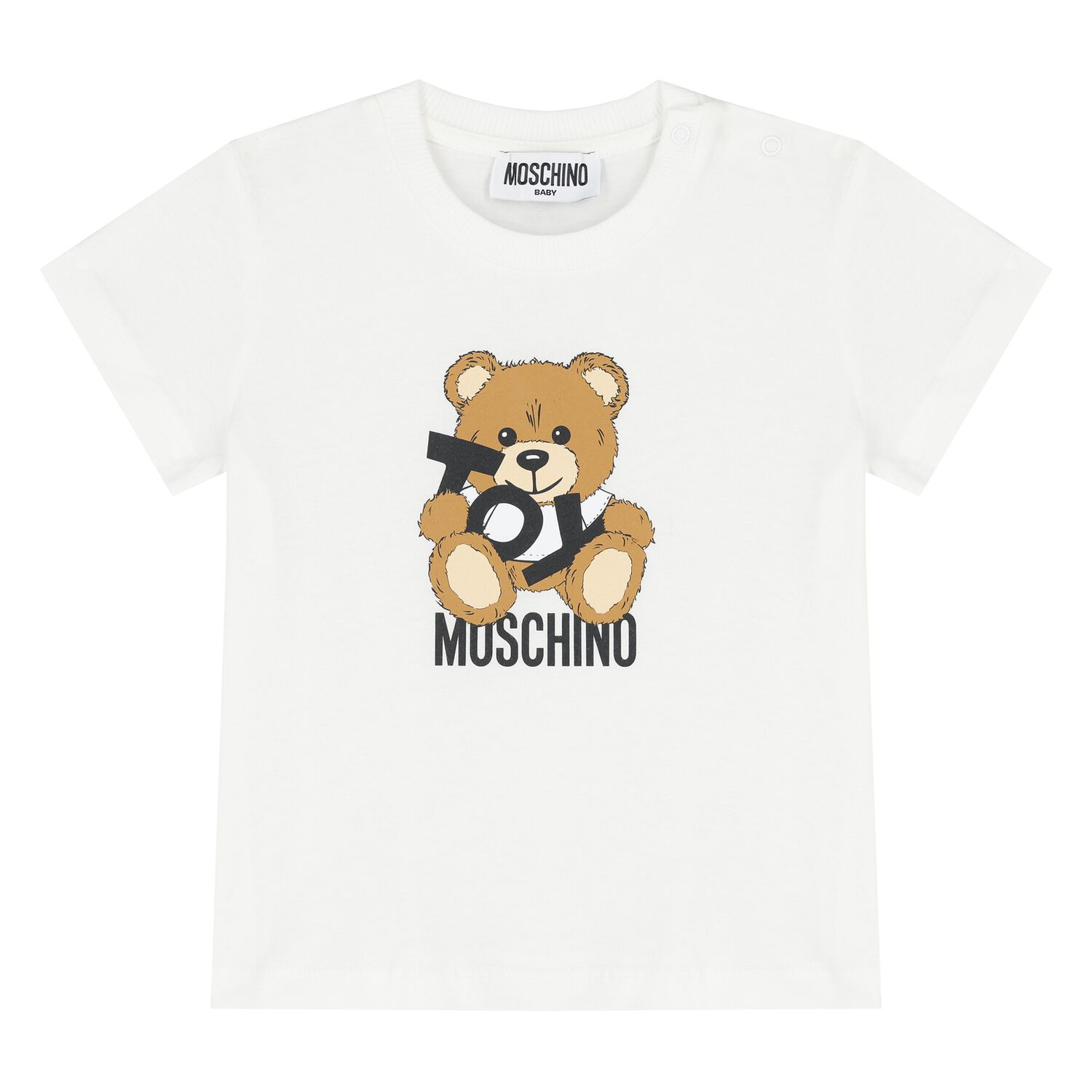 Younger White Teddy Bear Logo T-Shirt, 1, hi-res image number null