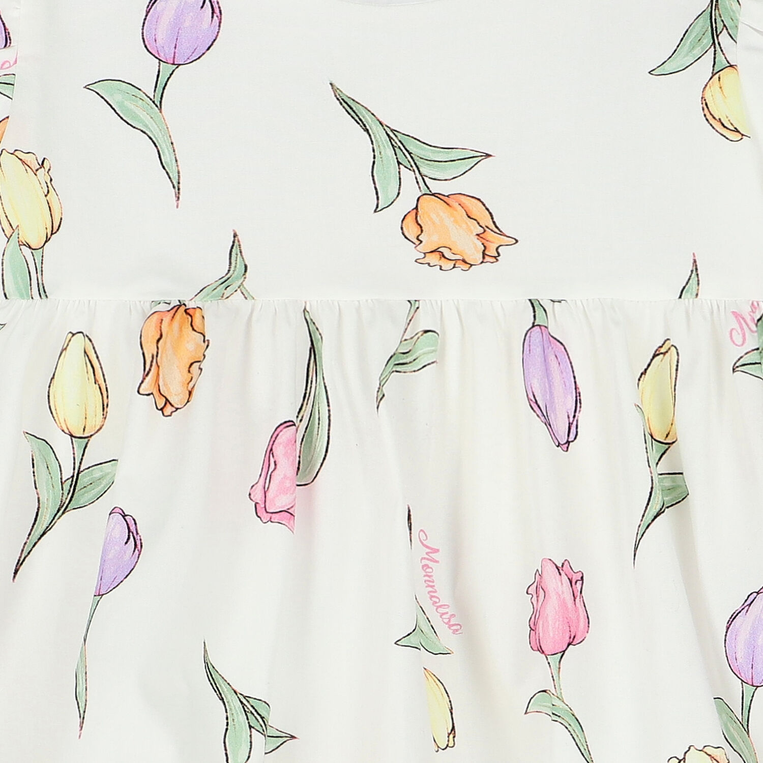 Younger Girls Ivory Tulip Dress, 1, hi-res