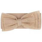 Baby Girls Beige Bow Headband, 2, hi-res