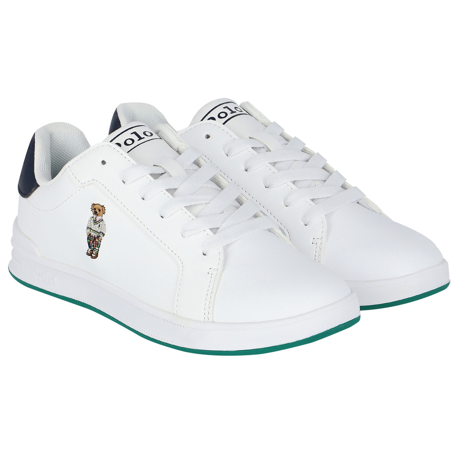 Boys White Logo Trainers, 1, hi-res image number null