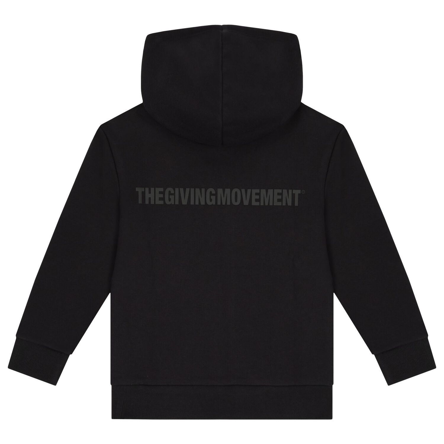 Black Logo Hooded Zip Up Top, 1, hi-res
