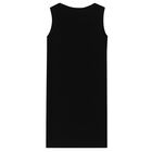 Girls Black & Gold Logo Dress, 1, hi-res