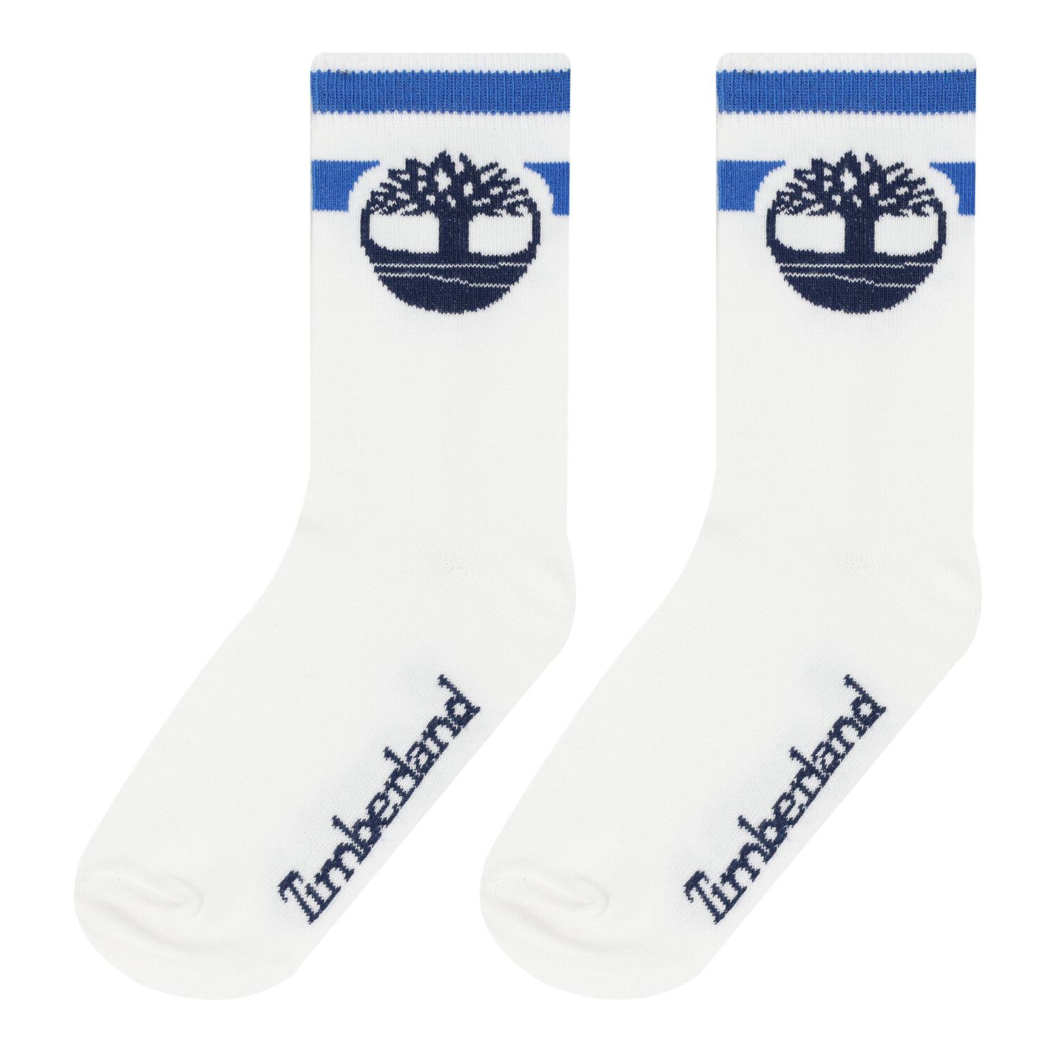 Baby Boys White Logo Socks ( 3 Pack ), 1, hi-res
