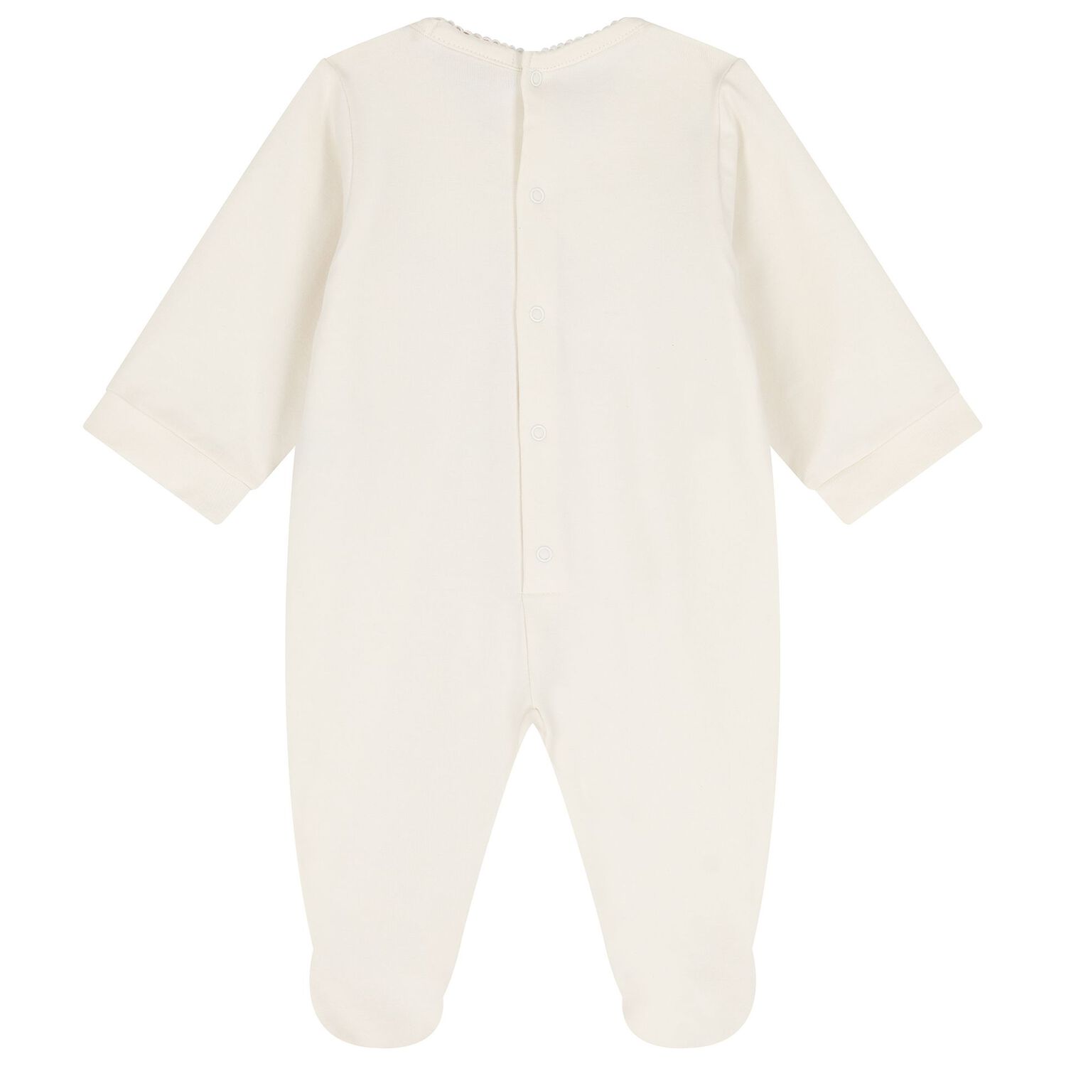 Baby Girls Ivory Logo Babygrow, 1, hi-res