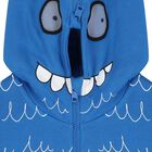 Boys Blue Yeti Hooded Zip Up Top, 1, hi-res