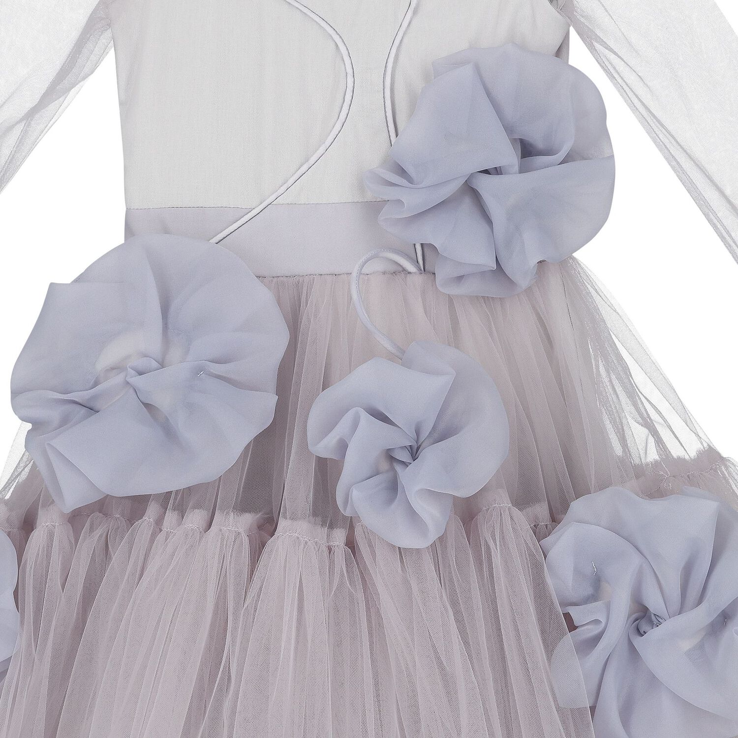 Girls Purple Logo Tulle Dress, 1, hi-res image number null