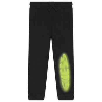 Boys Black Logo Joggers