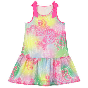 Girls Multi-Colored Sequin Butterfly Dress