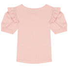 Girls Pink Ruffled Top, 1, hi-res