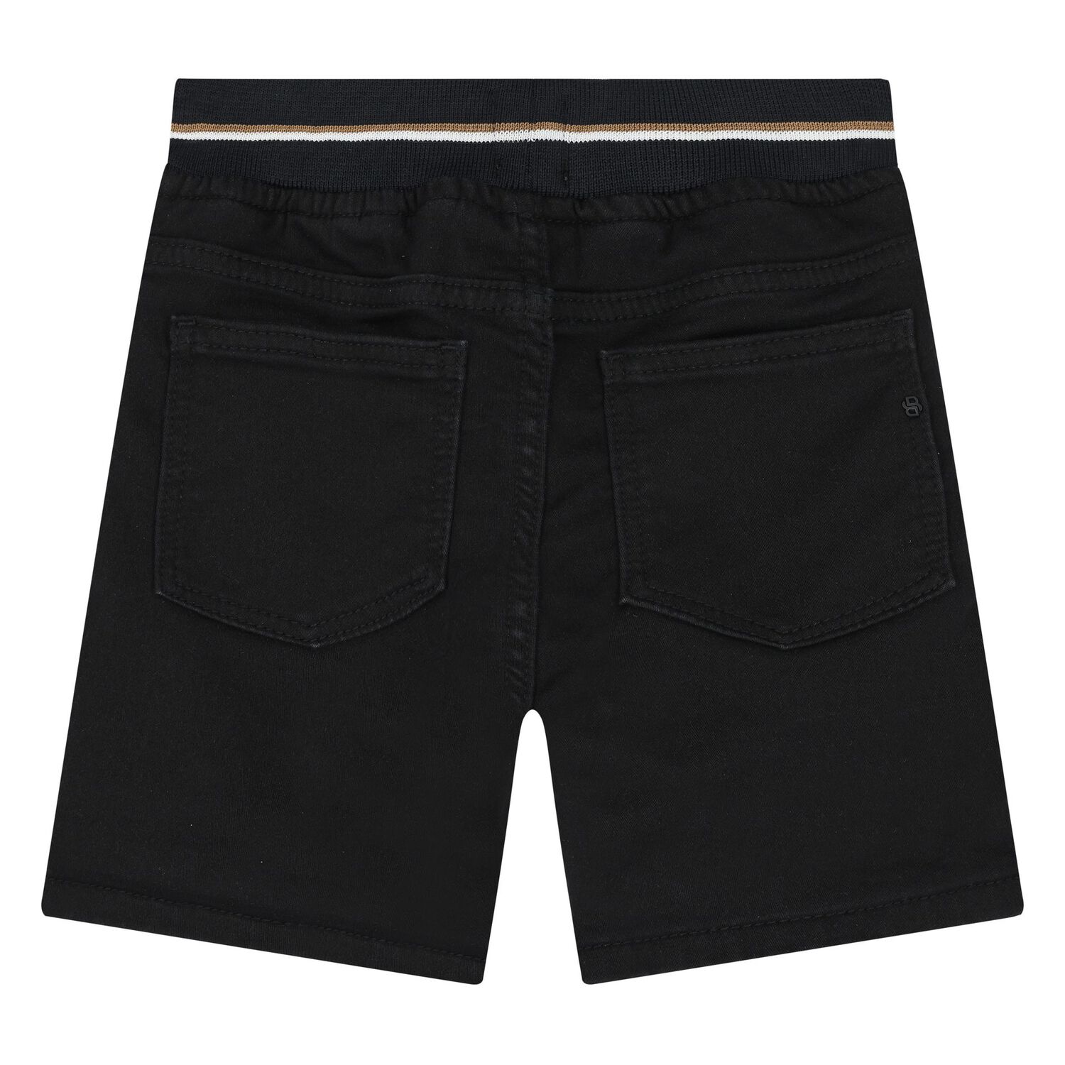 Younger Boys Black Denim Shorts, 1, hi-res image number null