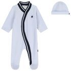 Baby Boys Blue Logo Babygrow Gift Set, 2, hi-res