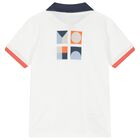 Boys White Polo Shirt, 1, hi-res