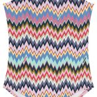 Girls Pink Multicolor Zigzag Swimsuit, 1, hi-res