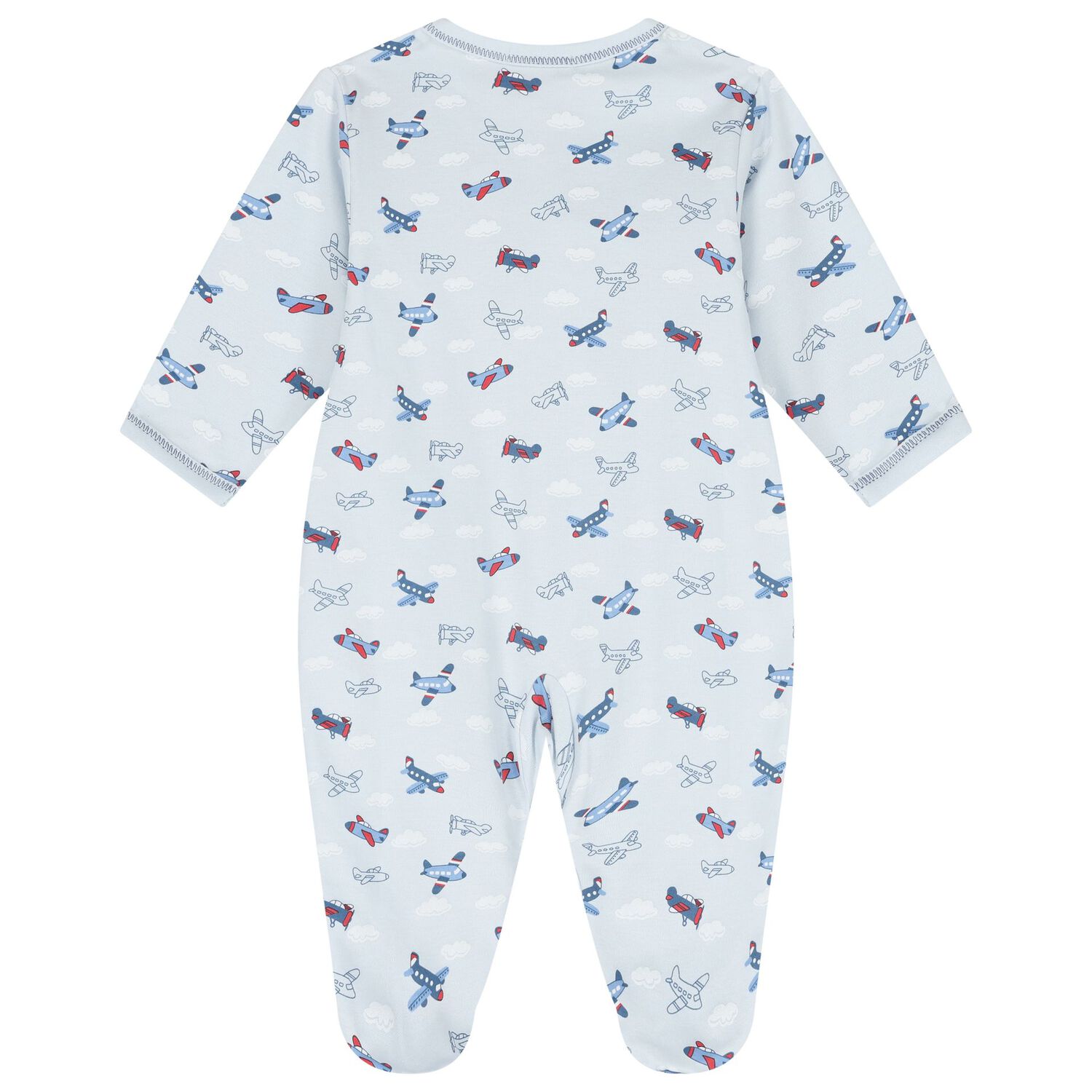 Baby Boys Blue Sky-High Planes Babygrow, 1, hi-res image number null
