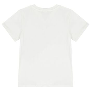 Boys Ivory Horse Logo T-Shirt