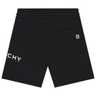 Boys Black Logo Shorts, 1, hi-res