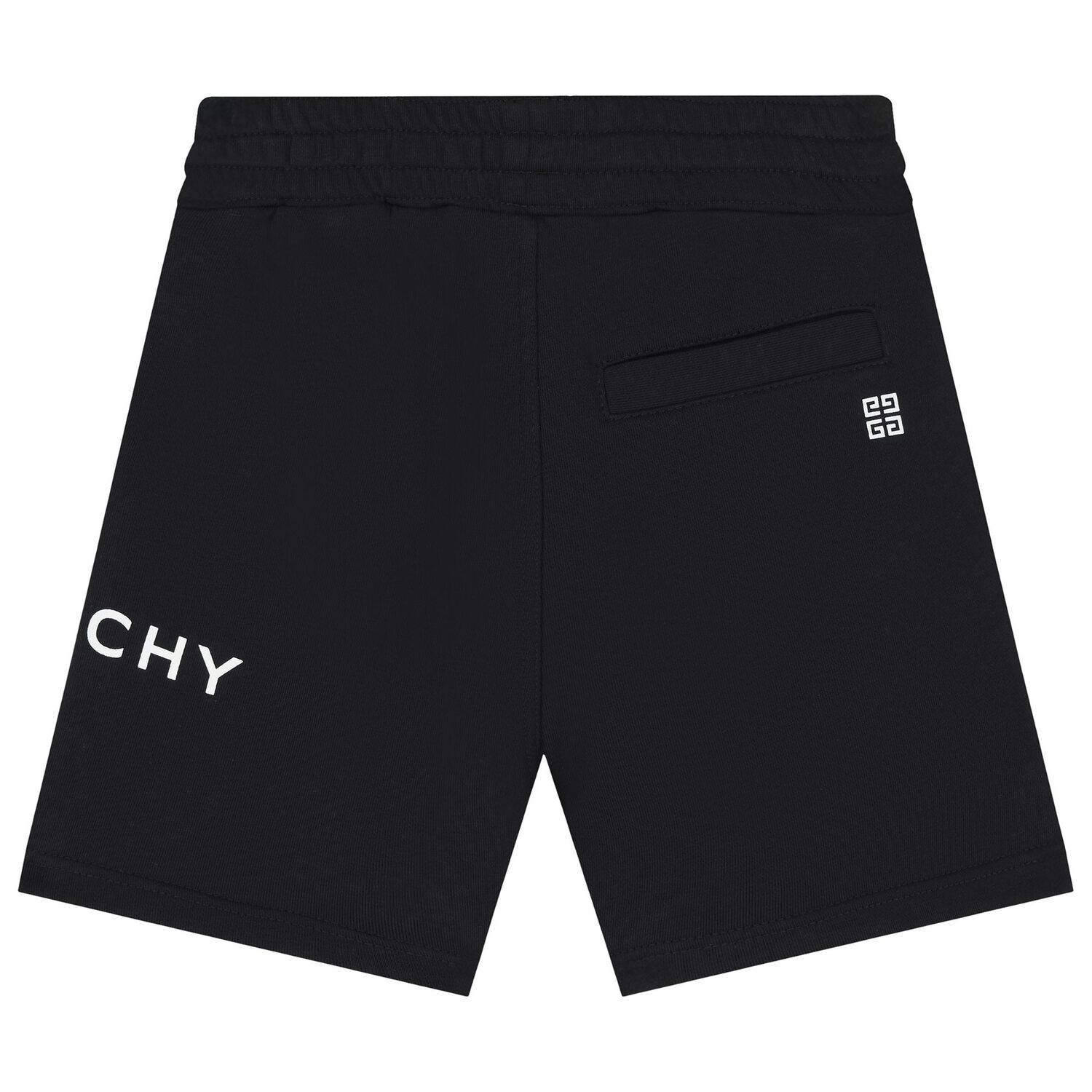 Boys Black Logo Shorts, 1, hi-res