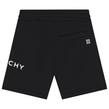 Boys Black Logo Shorts