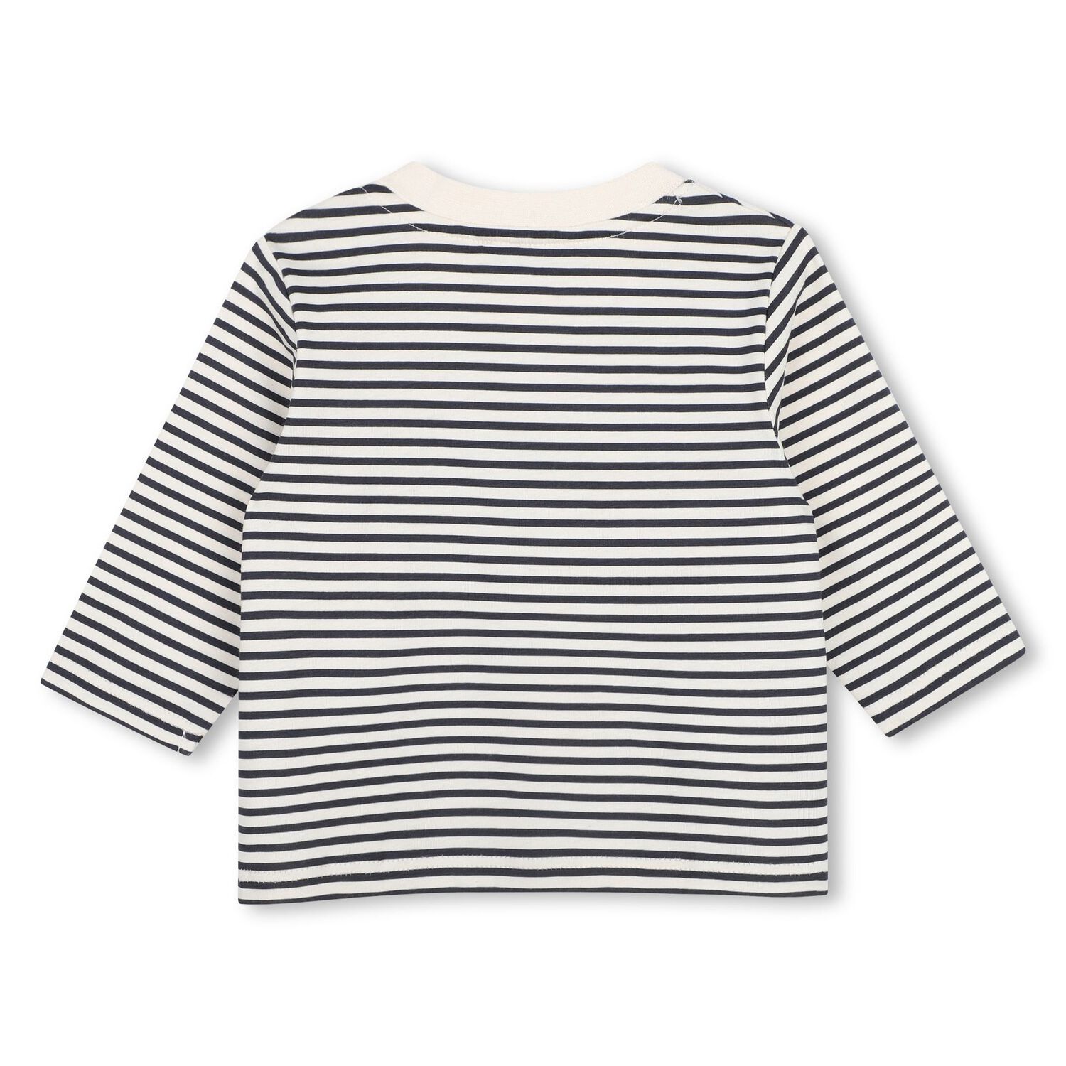 Younger Boys Ivory & Black Striped Leopard Cub Long Sleeve Top, 1, hi-res