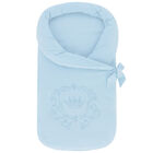 Boys Blue Embroidered Baby Nest, 1, hi-res