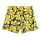 Younger Girls White & Yellow Shorts Set, 1, hi-res