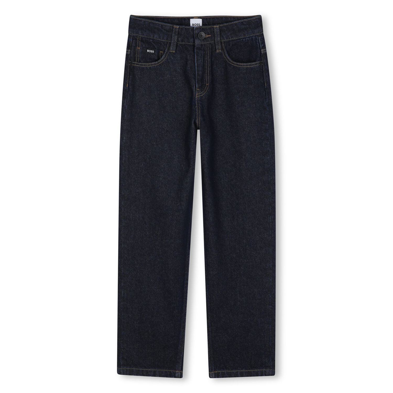 Boys Navy Blue Denim Jeans, 1, hi-res
