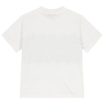 Girls White ZigZag T-Shirt