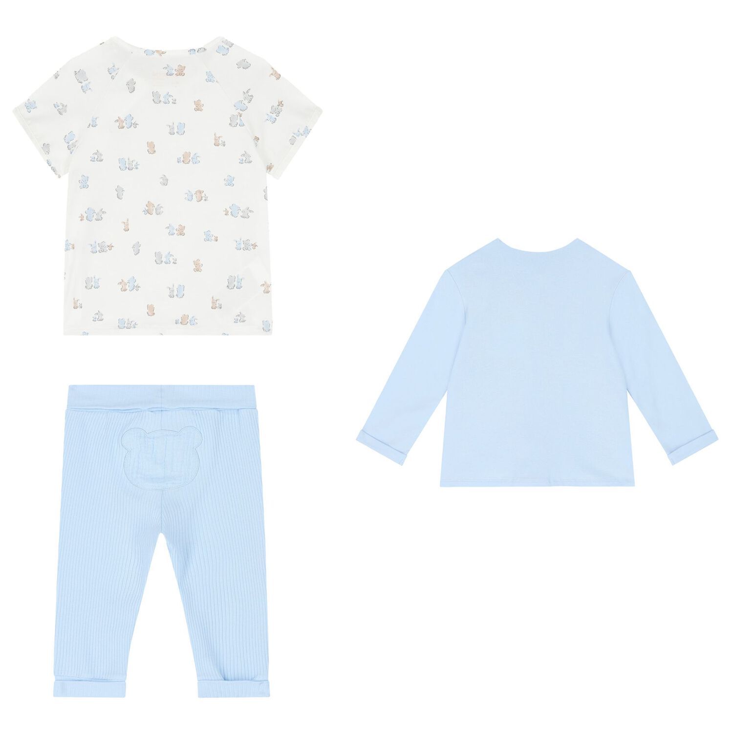 Baby Boys Ivory & Blue Tracksuit Set, 2, hi-res image number null