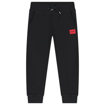 Boys Black Logo Joggers