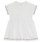 Baby Girls White Check Dress Set, 1, hi-res