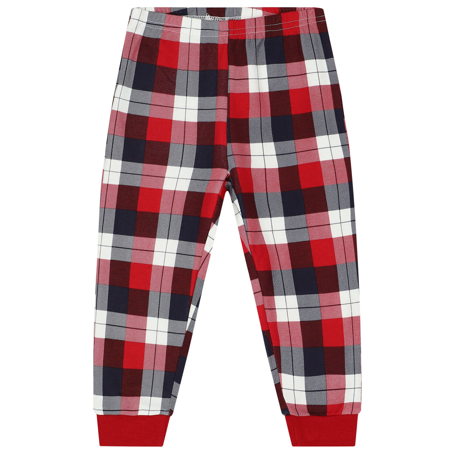 Younger Girls Ivory & Red Festive Pyjamas, 1, hi-res
