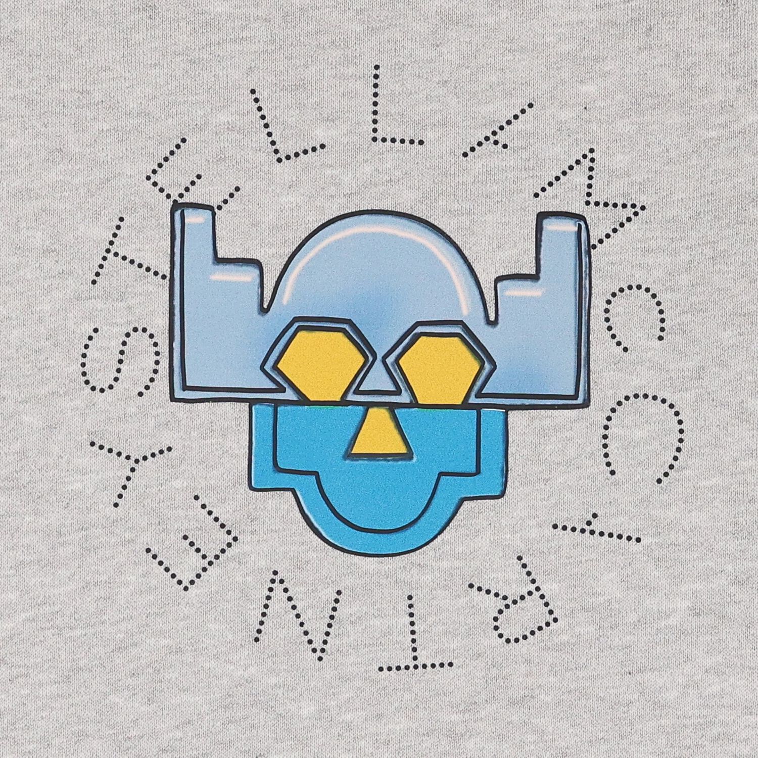 Younger Boys Grey Robot Logo Sweatshirt, 1, hi-res
