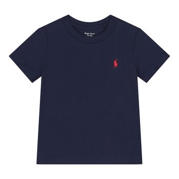 Baby Boys Navy Blue Logo T-Shirt