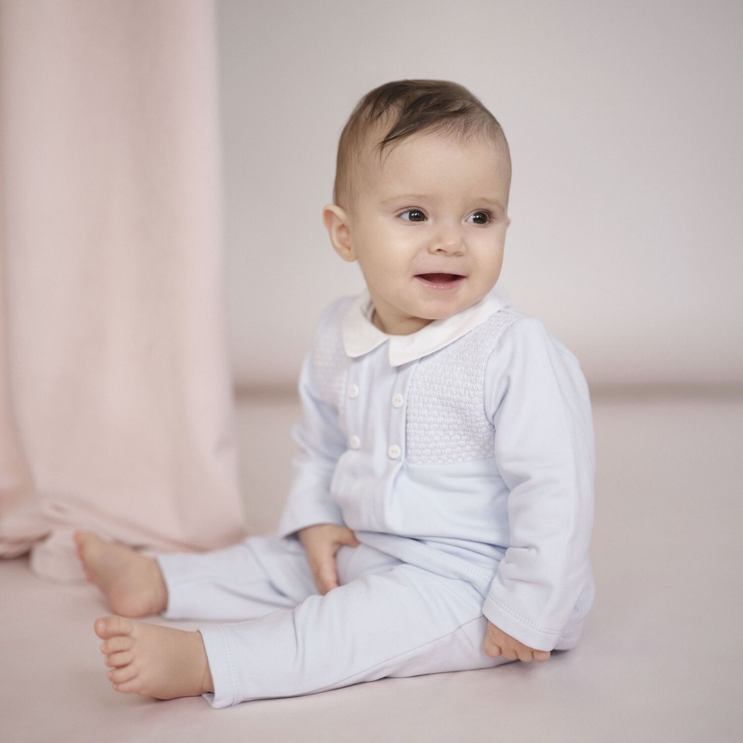 Baby Boys Blue Babygrow, 1, hi-res