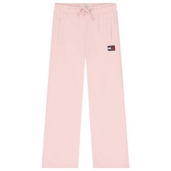 Girls Pink Logo Joggers