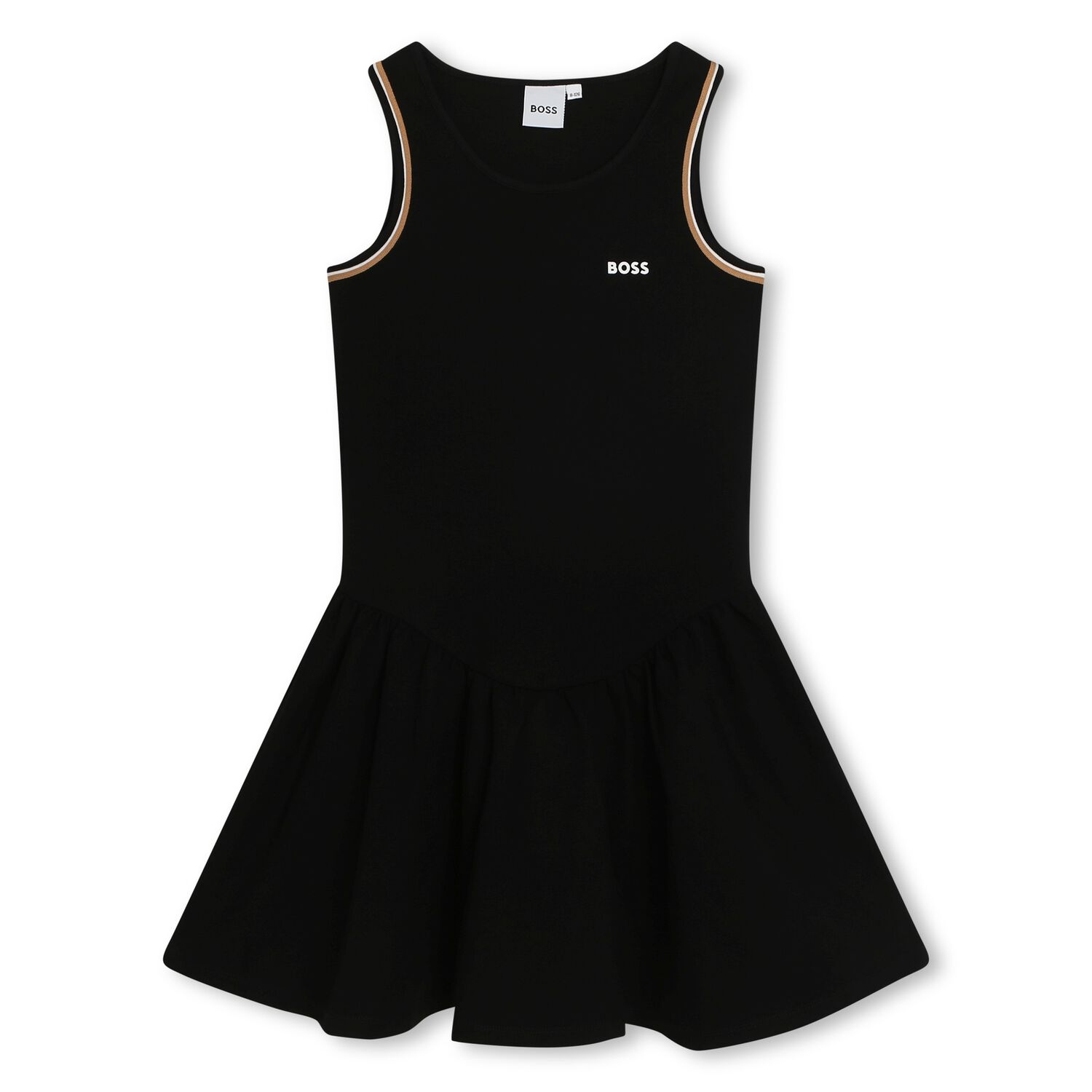 Girls Black Milano Jersey Logo Dress, 1, hi-res image number null