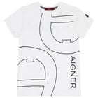 Boys White Logo T-Shirt, 1, hi-res