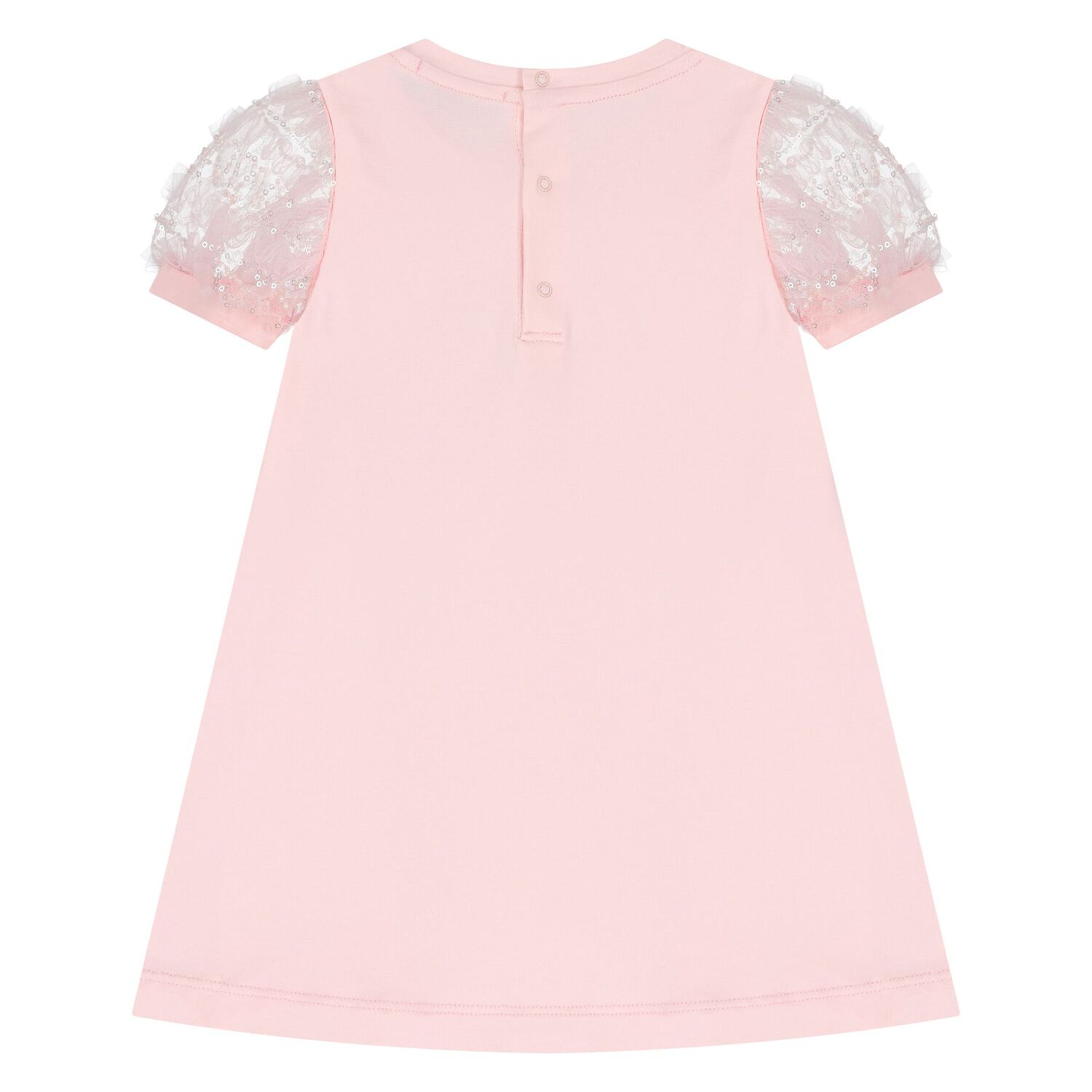 Younger Girls Pink Logo Dress, 2, hi-res