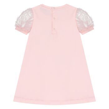 Younger Girls Pink Logo Dress