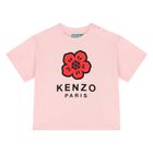 Younger Girls Pink Boke Flower T-Shirt, 1, hi-res