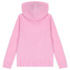 Girls Pink Logo Hooded Zip Up Top, 1, hi-res